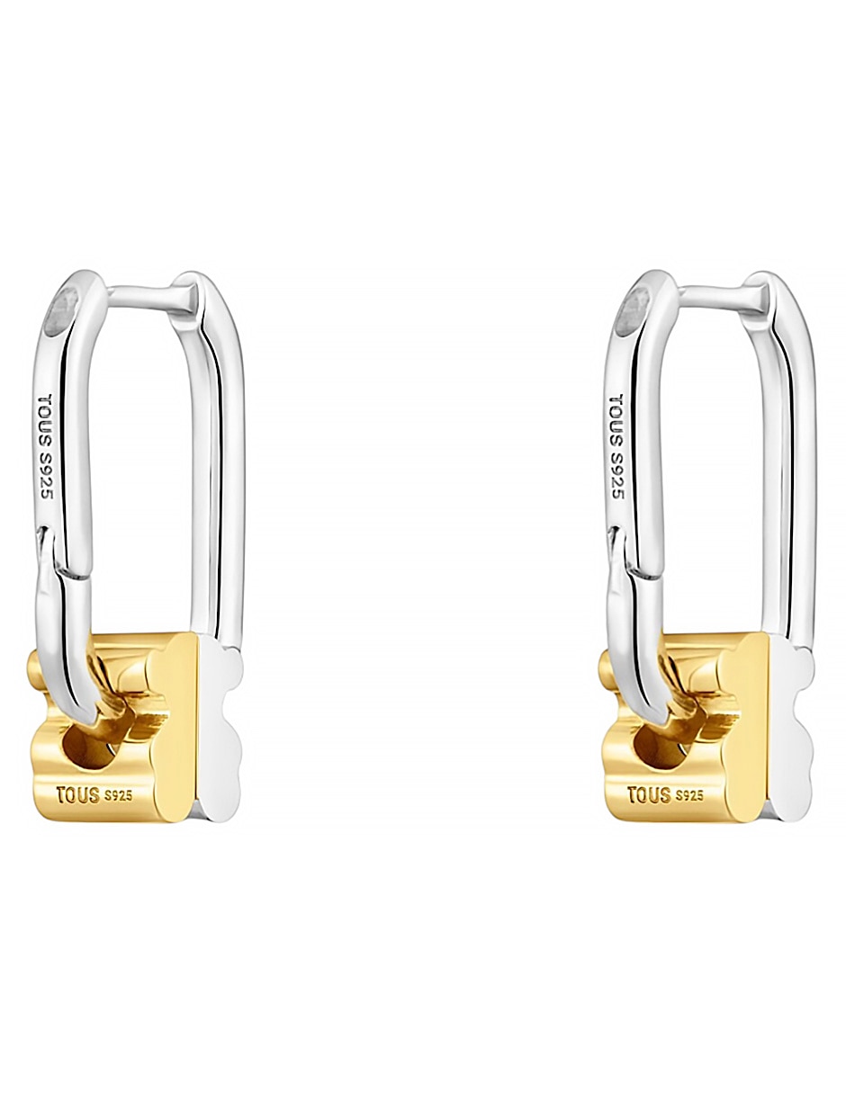 Aretes de aro de oso Tous Tous 1950 de plata P 925 con acabado brillante